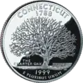 Connecticut quarter dollar coin