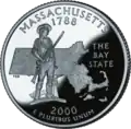 Massachusetts quarter dollar coin