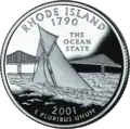 Rhode Island quarter dollar coin