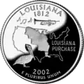 Louisiana quarter dollar coin