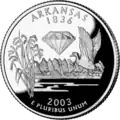 Arkansas quarter dollar coin