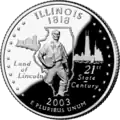 Illinois quarter dollar coin
