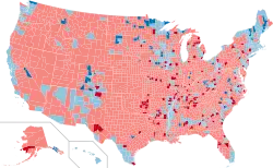 Results by county flips from 2000 to the 2004 presidential election[f]