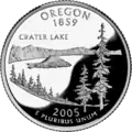 Oregon quarter dollar coin