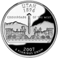 Utah quarter dollar coin