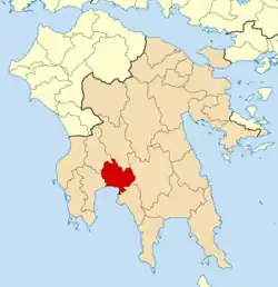 Location of Kalamata