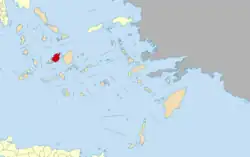 Location of Paros