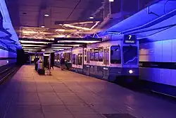 Underground light rail stop in Zurich, 2022