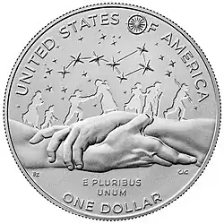 Tubman Commemorative Silver Dollar reverse