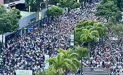 Venezuelans taking to the streets to protest the 2024 presidential election results in Caracas, 3 August 2024.