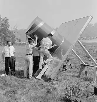 Preliminary satellite tracking tests in a field near Jet Propulsion Laboratory[29]