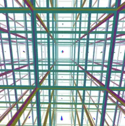 A torus as a three-dimensional cube modeled