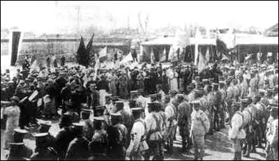 People protesting Beiyang government in 1926, which later led to the March 18 Massacre