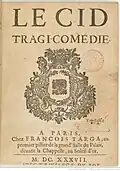 Le Cid, 1637 edition