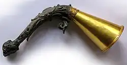 4th century BC Greek gold and bronze rhyton with head of Dionysus, Tamoikin Art Fund