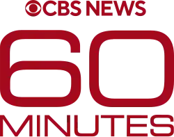 The phrase "60 MINUTES" in Square 721 extended typeface with 2020 CBS News logo above the phrase.