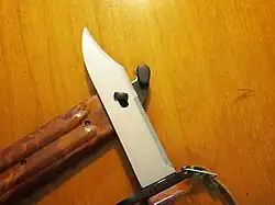 Soviet AKM type II bayonet and scabbard in wire-cutter configuration.