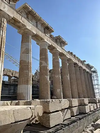 A close-up shot of Parthenon.
