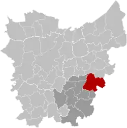 Location of Aalst in East Flanders