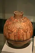 Pot from Faras; 300&nbsp;BC – 350&nbsp;AD; terracotta; height: 18&nbsp;cm; Egyptian Museum of Berlin (Germany)