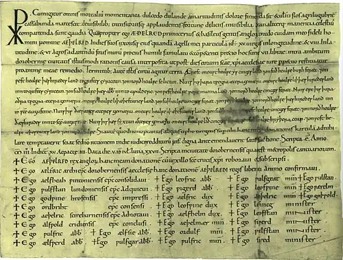 Charter granting land to Æthelred's "faithful man" and his wife