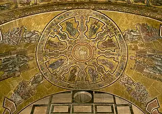 Mosaic decoration of scarsella vault