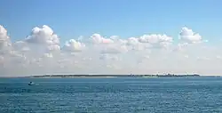 Île-d'Aix, as seen from the south-west, from Fort Boyard.