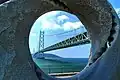 Akashi Kaikyo through a stone object