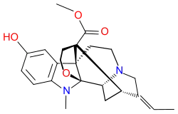 Chemical structure of Akuammine.