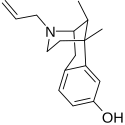 Chemical structure of Allylnormetazocine.