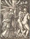 The Expulsion from Paradise from the Small Passion, 1510, 12.5&nbsp;×&nbsp;9.8&nbsp;cm (NGA)