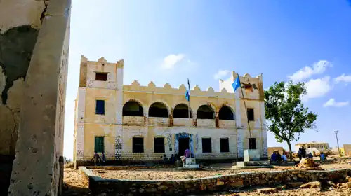 Ruins of an old building in Gondershe, a historic coastal town in Somalia