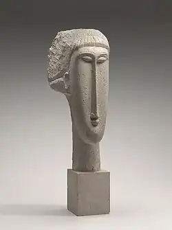 Primitivism – Head of a Woman, by Amedeo Modigliani (1910–11), limestone, National Gallery of Art, Washington, D.C.