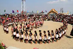The Hornbill Festival, Kohima, Nagaland. The festival involves colourful performances, crafts, sports, food fairs, games and ceremonies.[73]