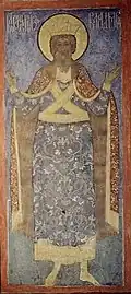 Fresco of Saint Vladimir in the Archangel Cathedral in Moscow
