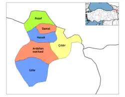 Districts of Ardahan