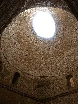 Dome with squinches in the Palace of Ardashir of pre-Islamic Persia. Squinches are one of the most significant Sasanian contribution to Islamic architecture.[81]