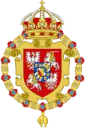 Royal coat of arms (c. 1587&nbsp;– 1668) of Polish–Lithuanian Commonwealth