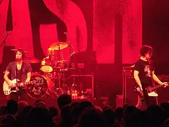 Ash at the O2 ABC Glasgow in 2010. L to R: Tim Wheeler, Rick McMurray, Mark Hamilton.