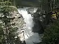 Flowing through the Athabasca Falls
