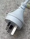 Standard Australian 10&nbsp;A power plug with insulated pins