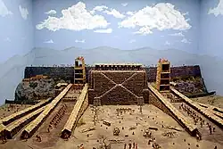 Model of the siege of Avaricum, France, 52 BC