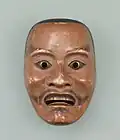 Noh mask of the ayahashi type. 17th century. Deemed Important Cultural Property.