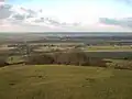 Part of Aylesbury Vale taken from the top of Coombe Hill, looking towards Aylesbury – the town's shape is visible.