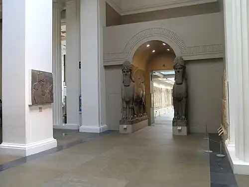Room 8 – Pair of Lamassu from Nimrud and reliefs from the palace of Tiglath-Pileser III