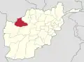 Map of Afghanistan with Badghis highlighted