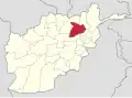 Map of Afghanistan with Baghlan highlighted
