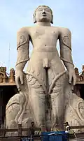 The iconic 57&nbsp;ft high monolithic Statue of Gommateshwara, Shravanabelagola, 10th Century