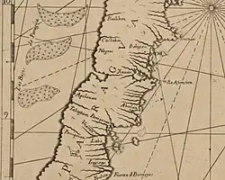 The Spratlys, labeled as Los Bajos de Paragua, off the coast of Palawan (Paragua) on the Velarde map