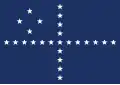 The flag of a Brazilian naval admiral